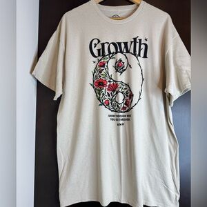 NWOT DOM Men’s Growth Graphic Beige T-Shirt